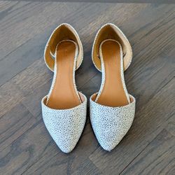 Charlotte Russe Women's Flats, Slip-on, White/Black, Size 6