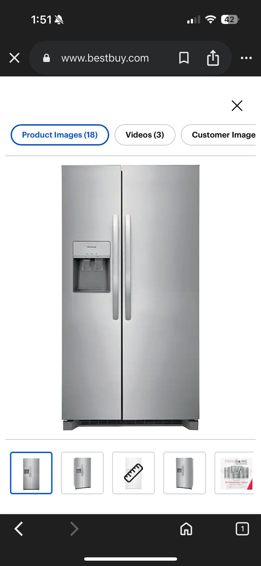 Frigidaire - 25.6 Cu. Ft. Side-by-Side Refrigerator - Stainless Steel 