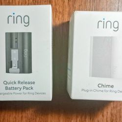 Ring Chime Plug-in Device & Ring Quick Release Battery Pack 
