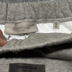Fear of God Essentials Gray Cuffed Sweatpants Size Small FOG