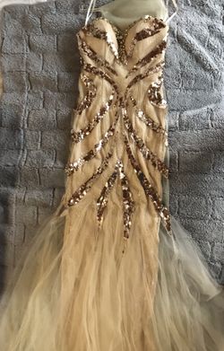 Champagne prom dress