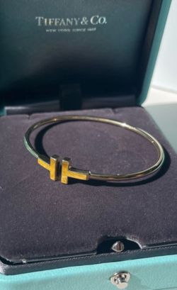 Authentic TIFFANY T Square Tigereye Bracelet