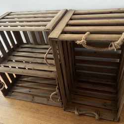 Wooden Crates (Set Of 3)