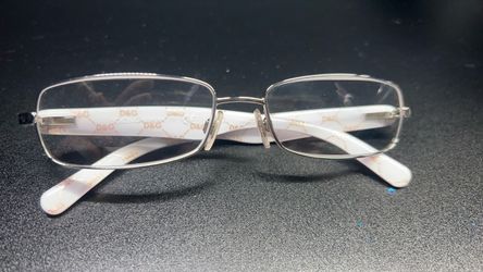 100% Authentic Dolce & Gabbana DG1234P Eyeglasses Silver/White 53-16-136