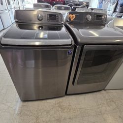 Topload Washer And Electric Dryer Set Used In Good Condition With 90days Warranty From $600 Up To $699