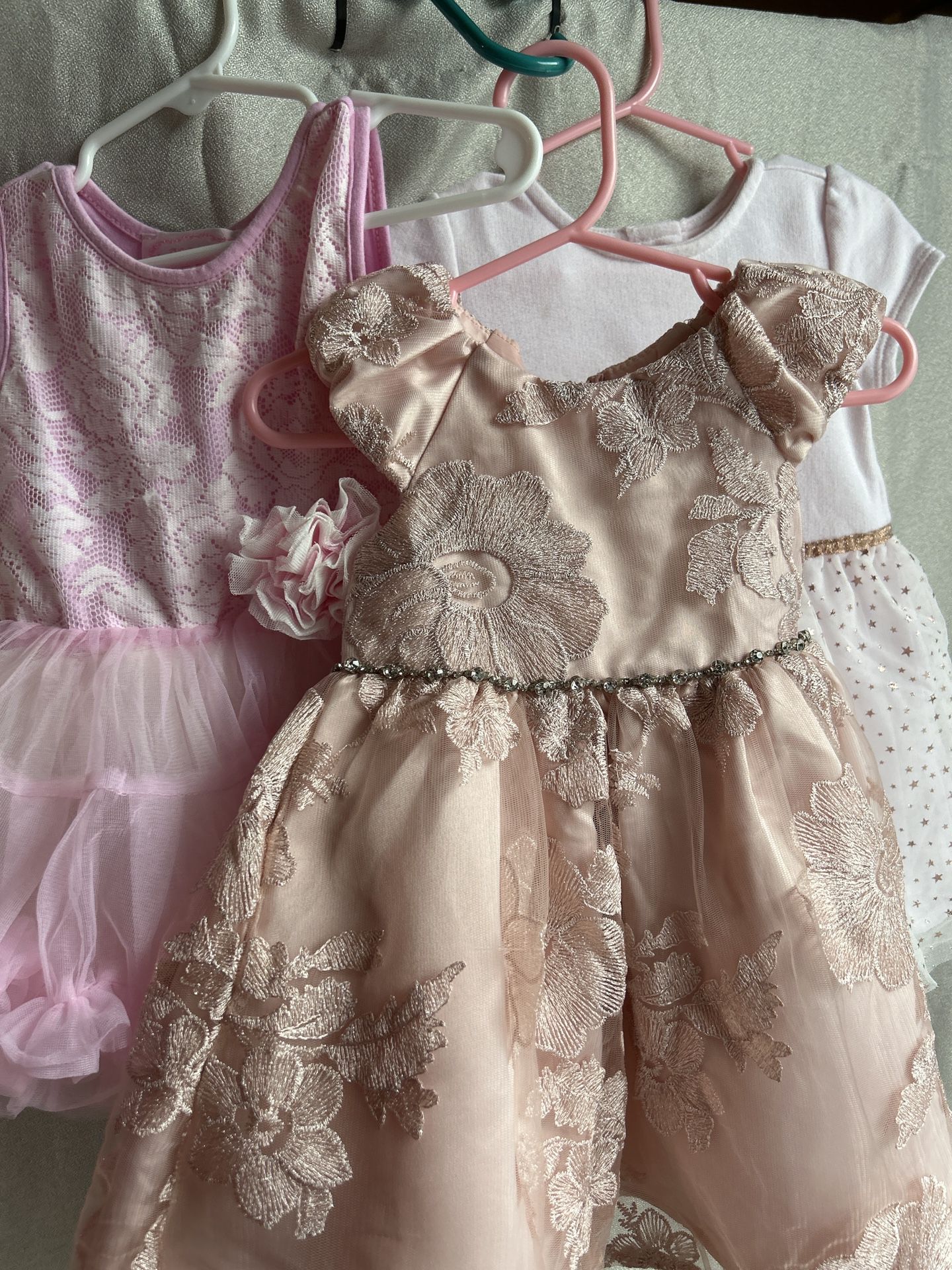3 Spring Dresses Size 12-18 Months 