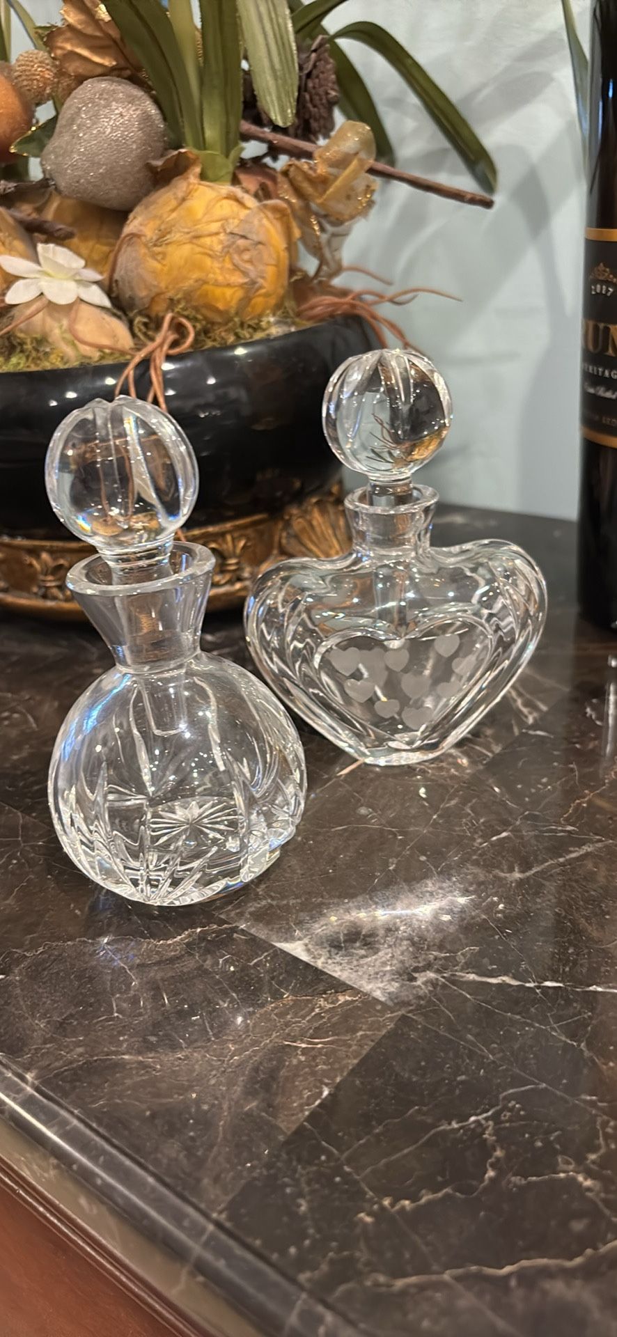 Two Perfume Bottles Marquise By Waterford