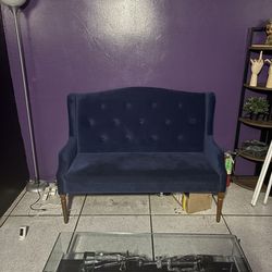 Velvet Blue Loveseat