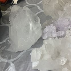 Crystal Home Decor Set Amethyst And Quartz