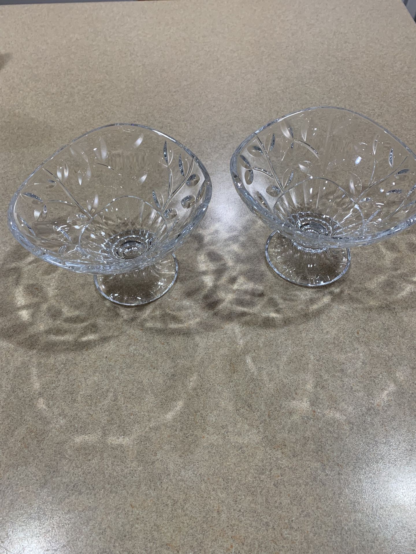 2- Crystal bowls for $10
