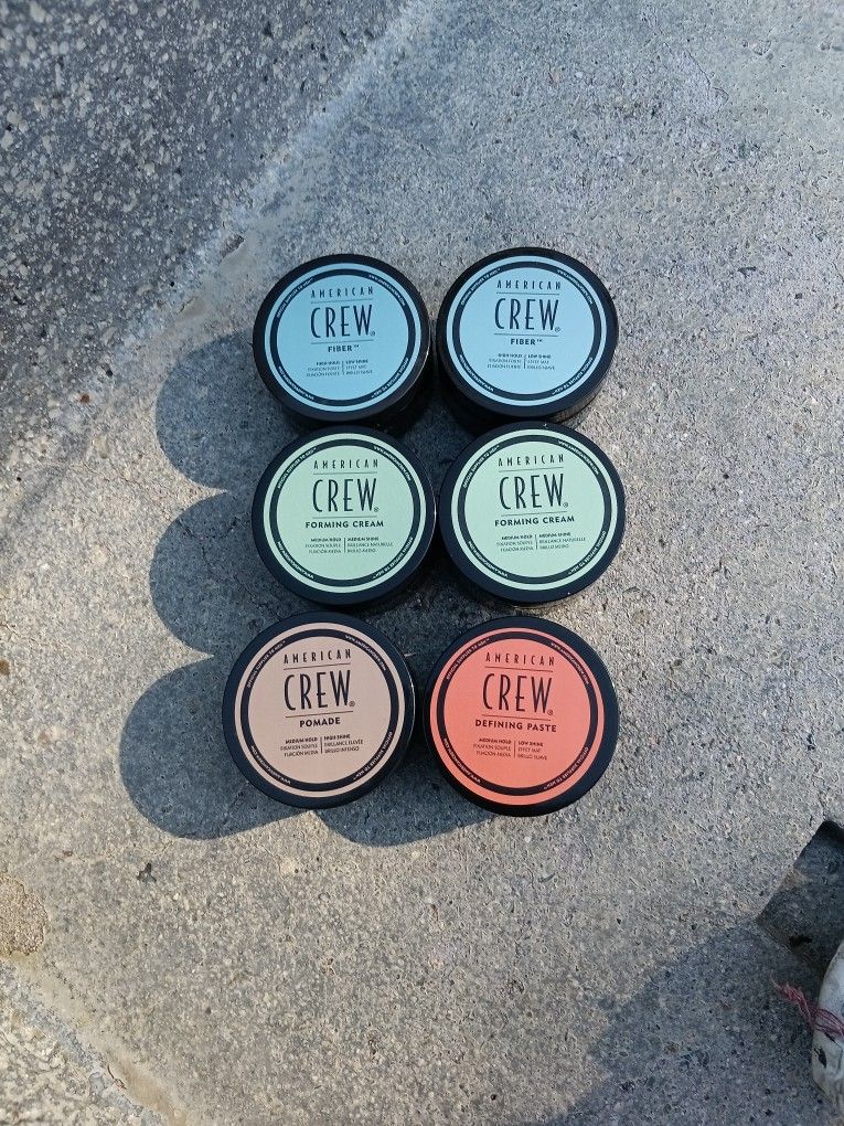 6 American CREW Hair Gels