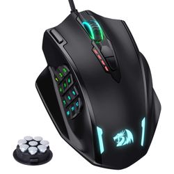 Redragon M908 Impact RGB LED MMO Gaming Mouse with 12 Side Buttons