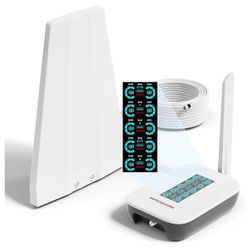 Cell Phone Booster for Home, Smart LCD Display, Cell Phone Signal Booster Up to 5,000 Sq.Ft, Boost 5G & 4G LTE for All U.S. Carriers -Verizon, AT&T, T