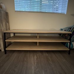 Modern Wood & Metal TV Stand / Entertainment Center