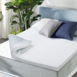 3 Inch Cooling Gel Memory Foam Mattress Topper Super King Size Bed,Removable Soft Cover, Comfort Body Support - Pressure Relief