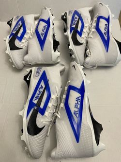 Nike Alpha Menace Football Cleats White  Blue
