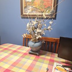 Silk Flower Aragement  In Ceramic Pot 