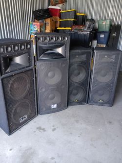 Dj speakers large and loud 15inch woofers and 12inch woofers