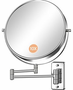 10X Wall-Mounted Magnifying Makeup Mirror