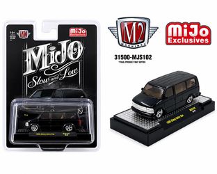 M2 Machines 1:64 1995 Chevrolet Astro Van Custom Slow & Low – Black – MiJo Exclusives Diecast