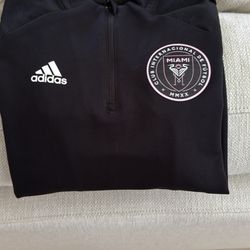 ADIDAS AEROREADY  Inter Miami 3/4 zip up sweater  Size Youth Medium