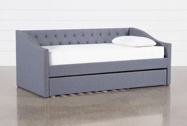 Twin Upholstered Daybed With Pull-Out Twin Trundle
