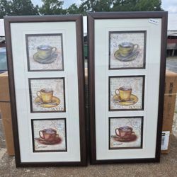 Coffee Theme Framed Wall Art Set of 2