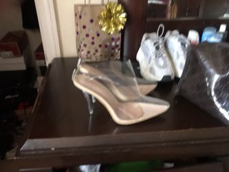 Clear heels size 9