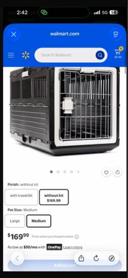26” Collapsible Dog Crate & Pet Carrier – Foldable Travel Kennel