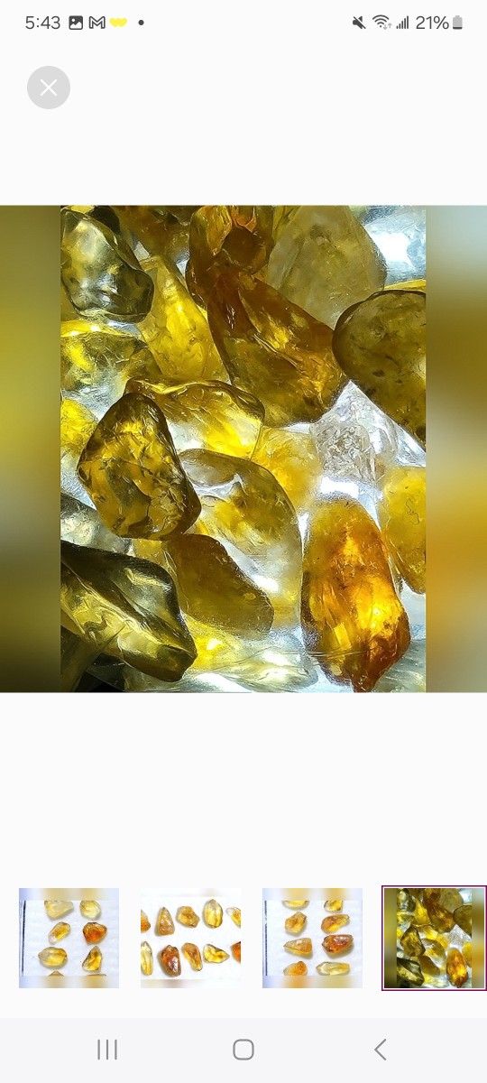 18pcs. Natural Polished Citrine Gemstones / Crystals Lot 5-12mm