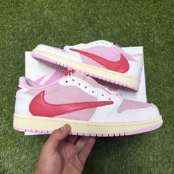 Travis Scott Jordan 1 Low Tropical Pink Size 9.5