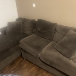 Goose Down Microfiber Sectional Couch