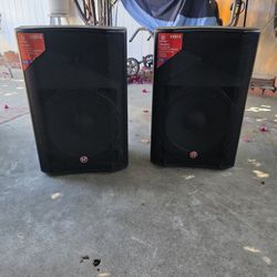 2 USED HARBINGER POWERED LOUD SPEAKERS