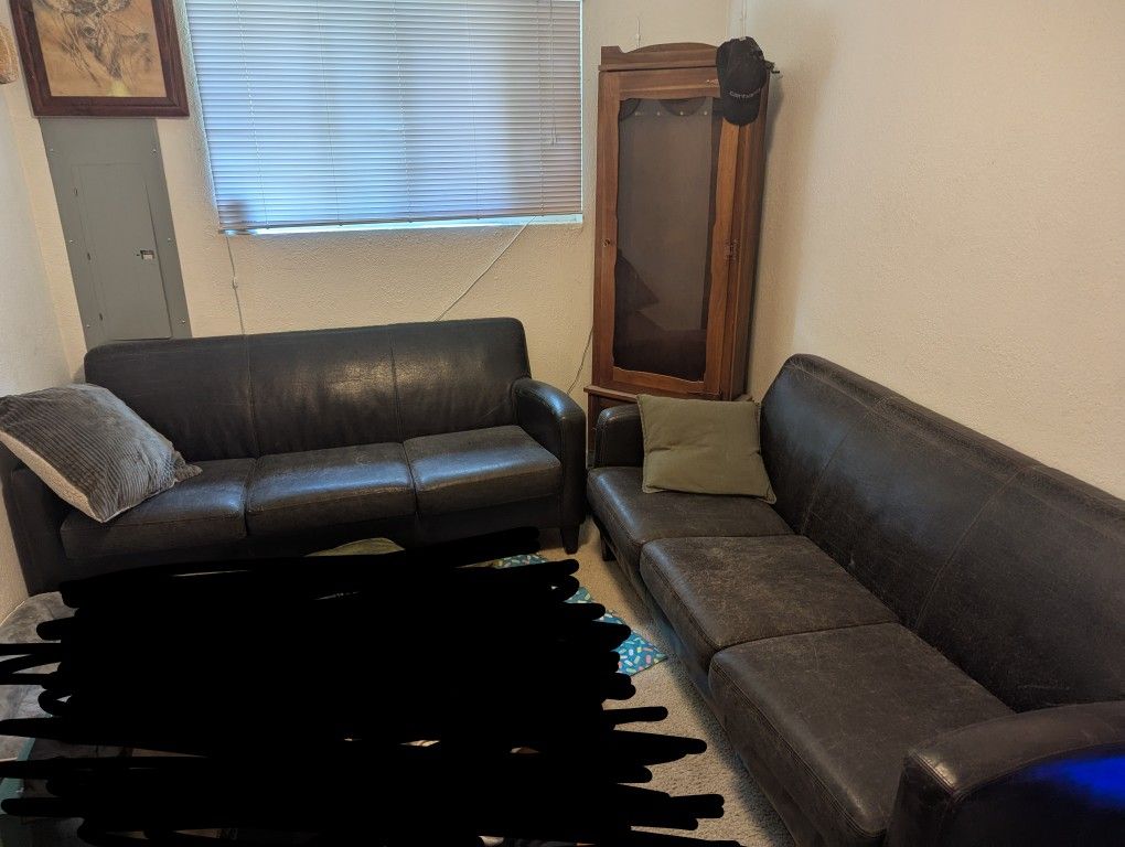 TWO Matching Brown Couches