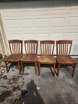 Solid oak chairs