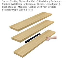 NEW SORBUS FLOATING SHELVES FOR WALL 35"
