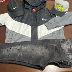 33/30 Jeans Jacket Size L  Pick Any Cap 