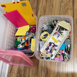 2 Big Bins Of Girls Lego Pieces 