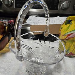 Crystal Basket Vase