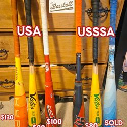 USA & USSSA BATS 30" -10 & -8