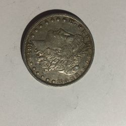 1879 Morgan Silver Coin Dollar 