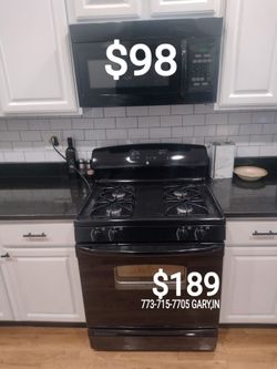 Black Gas Range 4-Burner Freestanding Stove Furnace water heater stove fridge electric furnace dryer washer