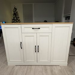 Multi-Function Power Table with Built-In Outlets & Storage Compartments