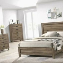 Grey 5PC Bedroom Set - New in Boxes