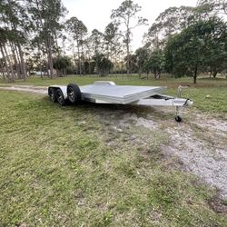 New 2023 Tandem axle All Aluminum single car hauler, Mag Wheels 