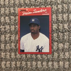 Deion Sanders Donruss 90 Baseball Card 