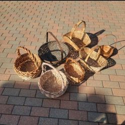 11 Woven Baskets In Exc. Cond