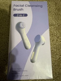 New 2-in-1 Facial Cleansing Brush – Sonic & Rotating, IPX7 Waterproof