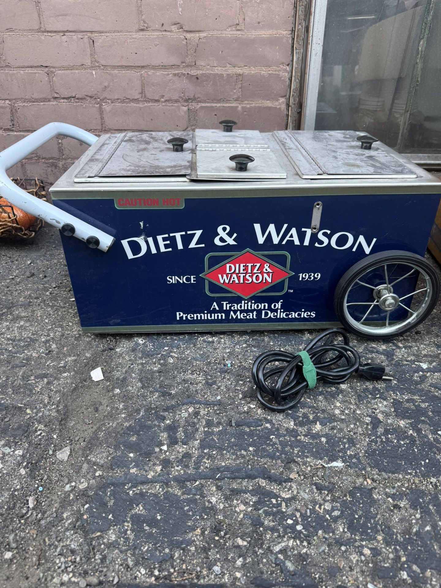 Dietz & Watson Portable Meat Warmer With Wheels