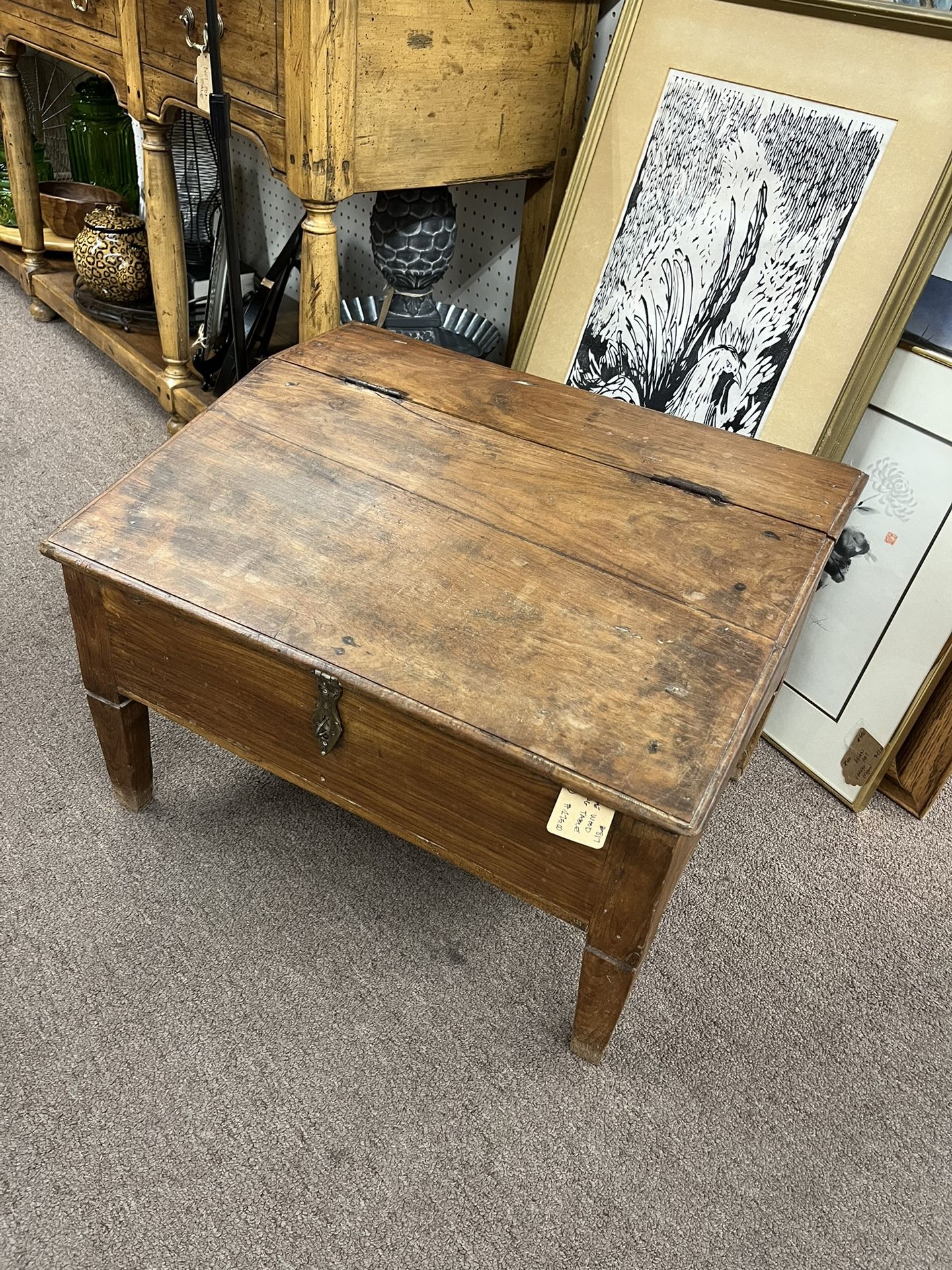 Antique Vintage Wood Writing Table